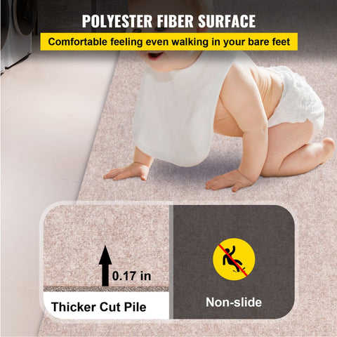 Boat Carpet, 6 ft x 23 ft Marine Carpet for Boats, Waterproof Light Brown Carpet with Marine Backing Anti-Slide Marine Grade Boat Carpet Cuttable Easy to Clean Patio Rugs Deck Rug