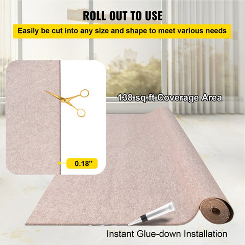 Boat Carpet, 6 ft x 23 ft Marine Carpet for Boats, Waterproof Light Brown Carpet with Marine Backing Anti-Slide Marine Grade Boat Carpet Cuttable Easy to Clean Patio Rugs Deck Rug