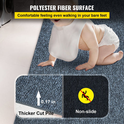 Gray Marine Carpet 6 ft x 18 ft Boat Carpet Rugs Indoor Outdoor Rugs for Patio Deck Anti-Slide TPR Water-Proof Back Cut Outdoor Marine Carpeting Easy Clean Outdoor Carpet Roll