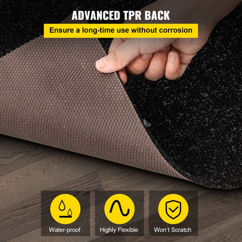 Marine Carpet, 6 x 23 ft Boat Carpeting, Charcoal Black Marine Grade Boat Carpet, Indoor/Outdoor Marine Carpeting w/ Water-proof TPR Backing, Water-proof Carpet Roll for Home, Patio, Porch, Deck