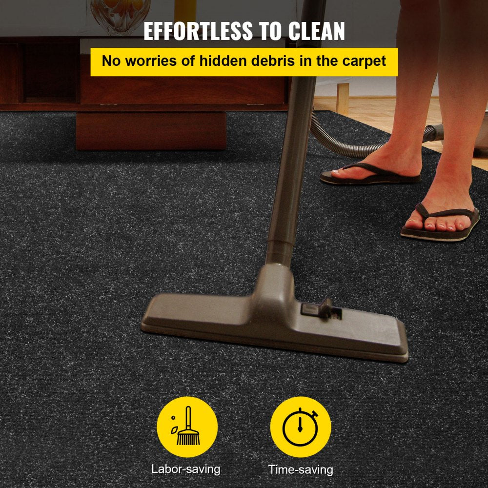 Marine Carpet, 6 x 23 ft Boat Carpeting, Charcoal Black Marine Grade Boat Carpet, Indoor/Outdoor Marine Carpeting w/ Water-proof TPR Backing, Water-proof Carpet Roll for Home, Patio, Porch, Deck