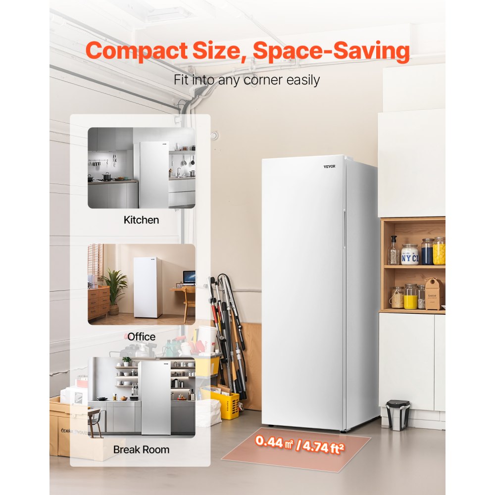 Home Convertible Freezer/Refrigerator 11 Cubic Foot Frost-Free Upright Freezer