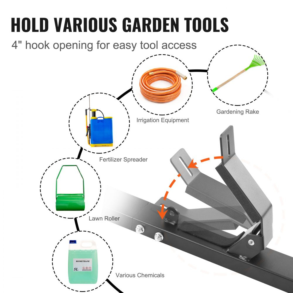 Trimmer Rack 3 Place Weed Eater Holder Trailer Rack with Zinc Alloy Password Lock Wall Mounted or Enclosed Trailer Landscape Pair
