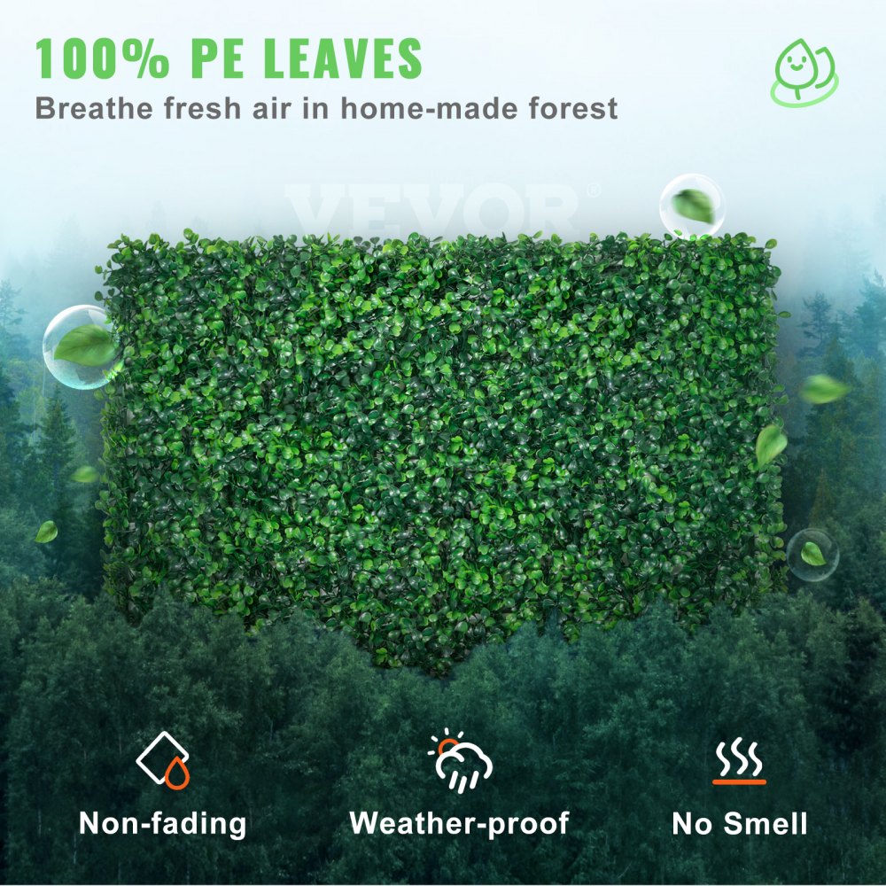 12PCS 24"x16" Grass Wall Panels for 32 SQ Feet, Boxwood Hedge Wall Panels, Artificial Grass Backdrop Wall 1.6", Privacy Hedge Screen UV Protected for Outdoor Indoor Garden Fence Backyard