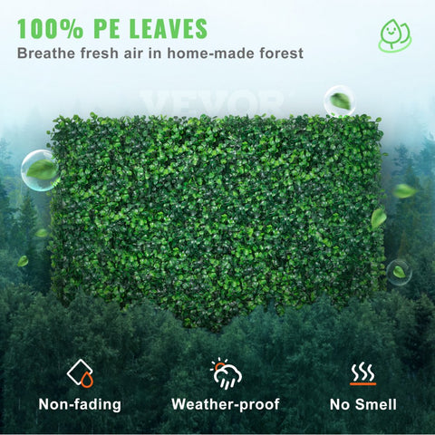 12PCS 24"x16" Grass Wall Panels for 32 SQ Feet, Boxwood Hedge Wall Panels, Artificial Grass Backdrop Wall 1.6", Privacy Hedge Screen UV Protected for Outdoor Indoor Garden Fence Backyard