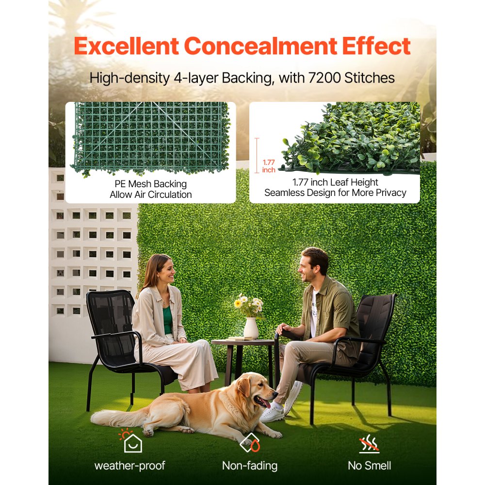 Artificial Grass Wall Panels 60 x 120 Inches Lawn Greenery Decorative Privacy