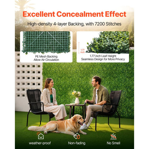 Artificial Grass Wall Panels 60 x 120 Inches Lawn Greenery Decorative Privacy