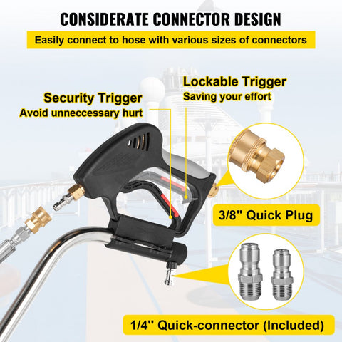 Flat Surface Cleaner Pressure Washer 24 inch 4000 PSI Dual Handle