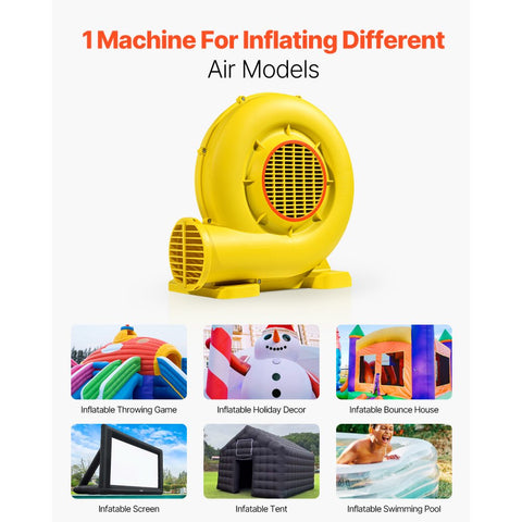 Inflatable Bounce House Blower 1 and 1.3HP 750W and 950W for Commercial Bounce House