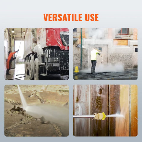 Gas Pressure Washer 4400 PSI 4.0 GPM with Copper Pump Spray Gun Extension Wand 5 Nozzles for Cars Homes Driveways Patios