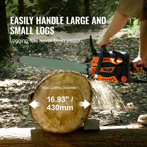 52CC 18in Gasoline Chainsaw Gas Powered Wood Cutting Engine Chain Saw