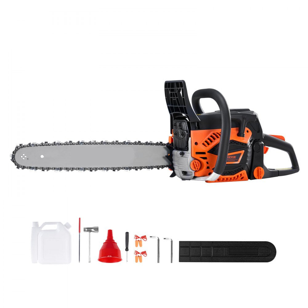 52CC 18in Gasoline Chainsaw Gas Powered Wood Cutting Engine Chain Saw