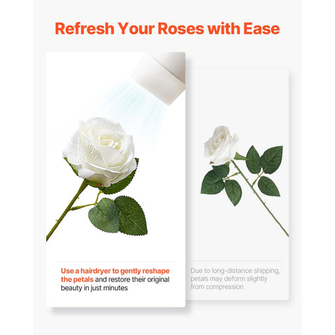 60 White Roses Simulation Bouquet, Perfect for Christmas Home Wedding Decoration