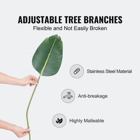 Artificial Birds Of Paradise Tree, 5 FT Tall Faux Plant, PE Material & Anti-Tip Tilt Protection Low-Maintenance Plant, Lifelike Green Fake Tree for Home Office Warehouse Decor Indoor Outdoor