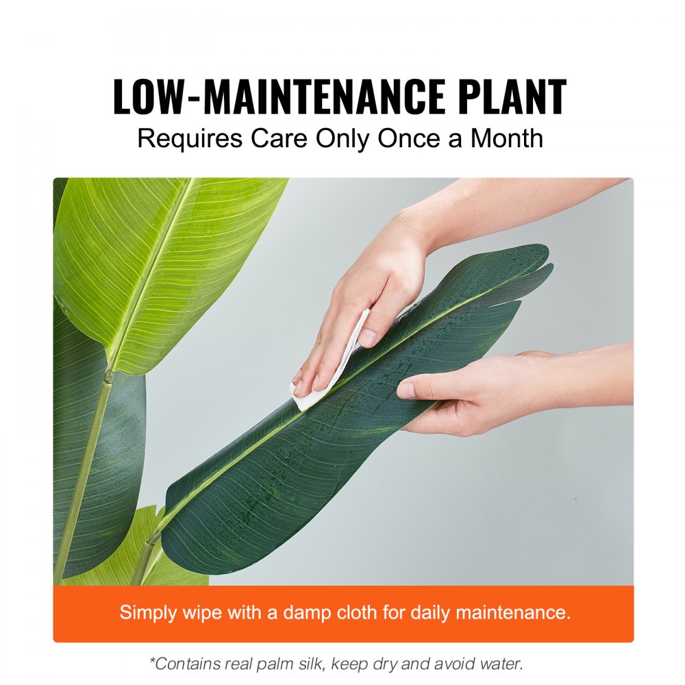 Artificial Birds Of Paradise Tree, 5 FT Tall Faux Plant, PE Material & Anti-Tip Tilt Protection Low-Maintenance Plant, Lifelike Green Fake Tree for Home Office Warehouse Decor Indoor Outdoor