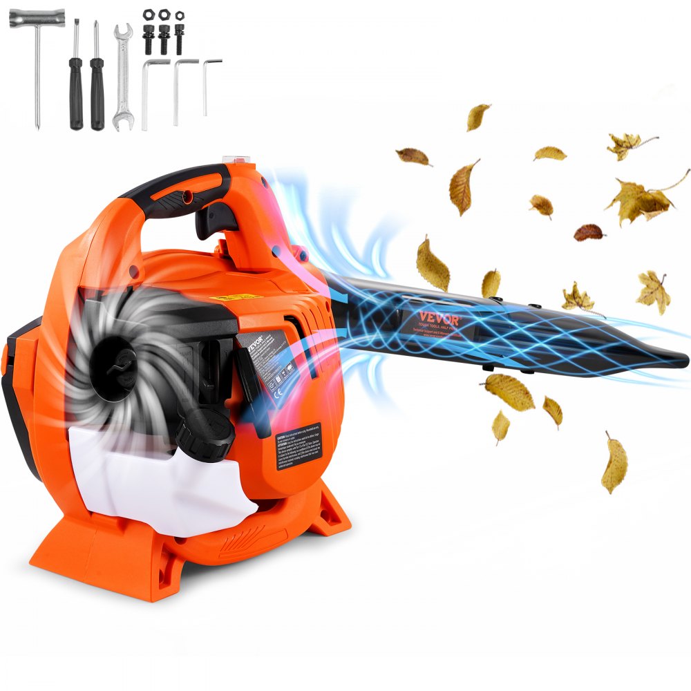 Leaf Blower 26cc 2 Cycle Handheld with Fuel Tank 2 in 1 Blower 425CFM Air Volume 156MPH Speed for Lawn Care Leaf Cleaning Snow Removal