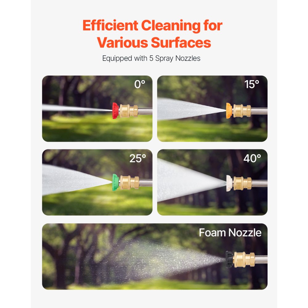 Pressure Washer Telescoping Wand 18ft with Brush Head Telescopic Spray Wand
