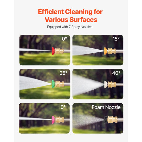 Pressure Washer Telescoping Wand 21ft with Brush Head Telescopic Spray Wand