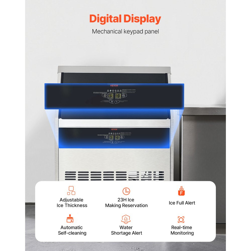 Commercial Ice Maker Freestanding Cabinet Machine 440lbs/24H 160 Ice Cubes