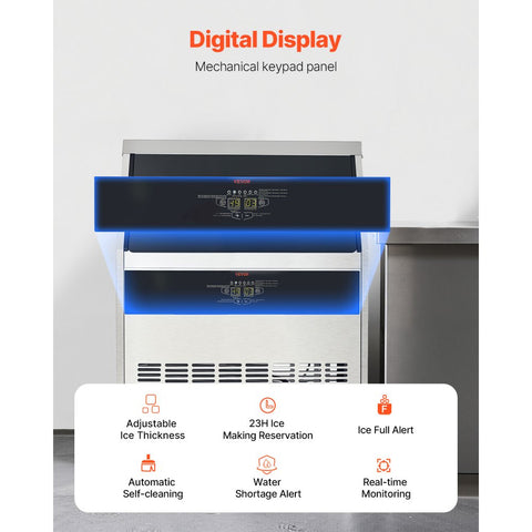 Commercial Ice Maker Freestanding Cabinet Machine 440lbs/24H 160 Ice Cubes