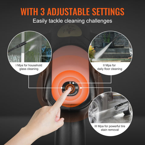 Cordless Pressure Washer 652 PSI 1.1 GPM Portable Power Cleaner Handheld Car Washer with 4.0Ah Battery Charger 6 in 1 Nozzle for Home Floor Cleaning Watering