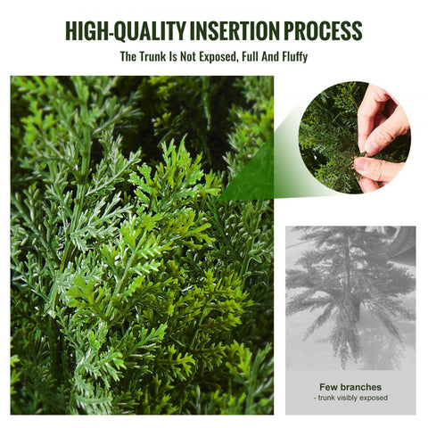 2 Pack 4' Artificial Cedar Topiary Tree Faux Plant UV Decor In/Outdoor