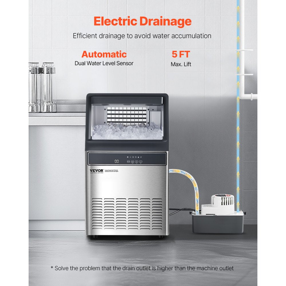 Commercial Ice Maker Freestanding Cabinet Machine 120lbs/24H 55 Ice Cubes