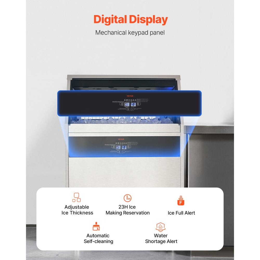 Commercial Ice Maker Freestanding Cabinet Machine 440lbs/24H 160 Ice Cubes