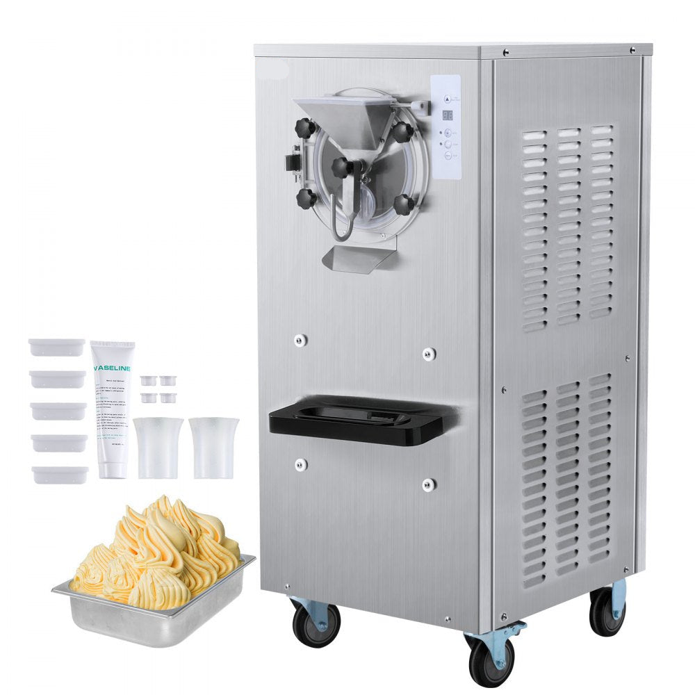 Commercial ice cream machine, 20-25 L/h, 2400 W, 8 L stainless steel liner, digital display, self-cleaning, adjustable hardness